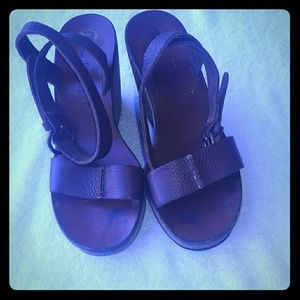 MIU MIU Ankle Strap Wedges - Italy